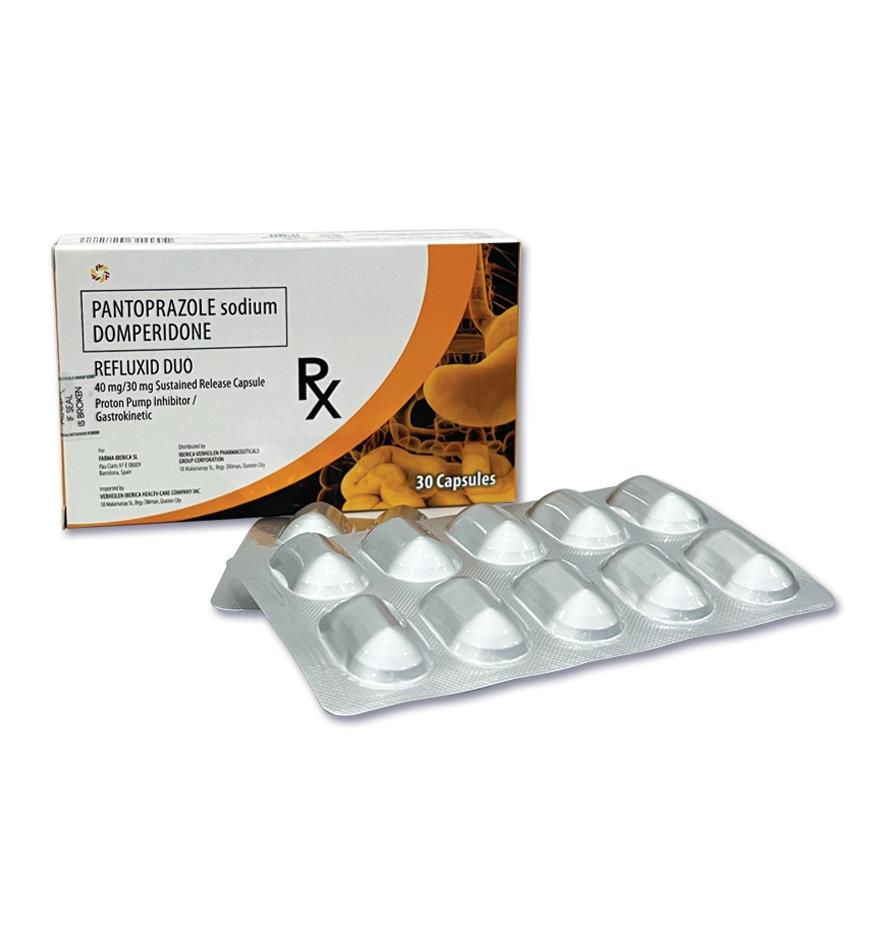 Refluxid Duo (Pantoprazole sodium/Domperidone) 40mg/30mg sustained ...